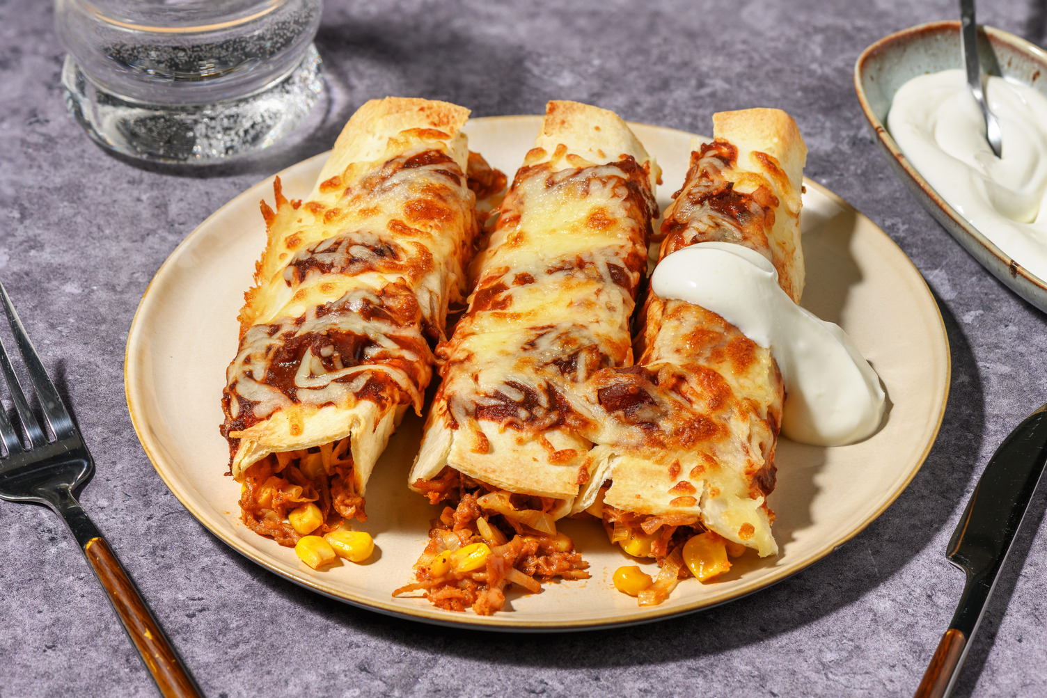 Double Tex-Mex Pulled Pork Enchiladas