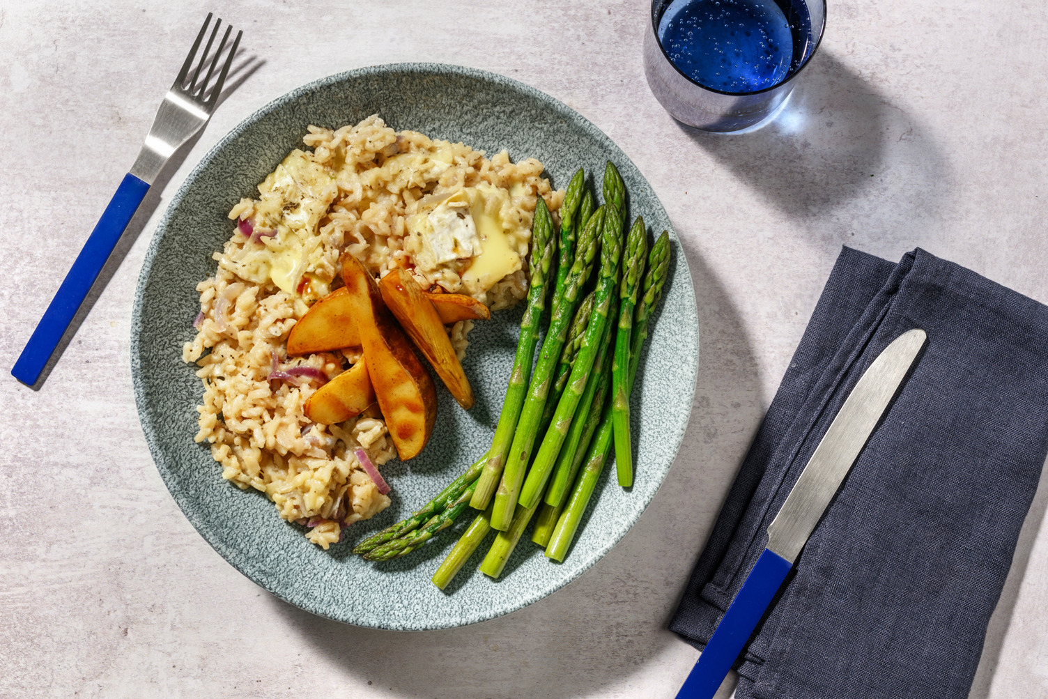 Creamy Brie Risotto, Bacon & Caramelised Apple