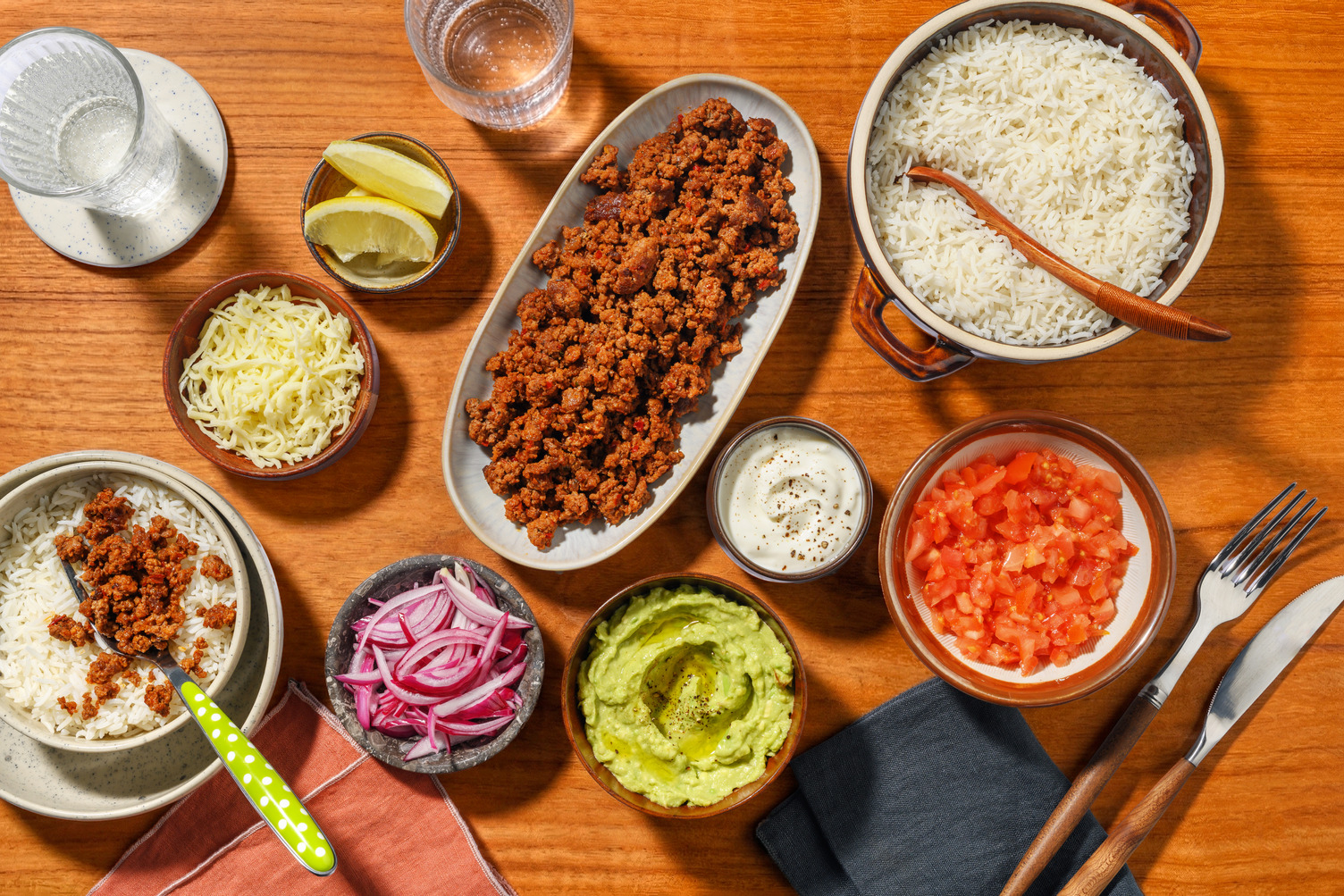 Loaded Plant-Based Mince Burrito Rice Bowl Bar