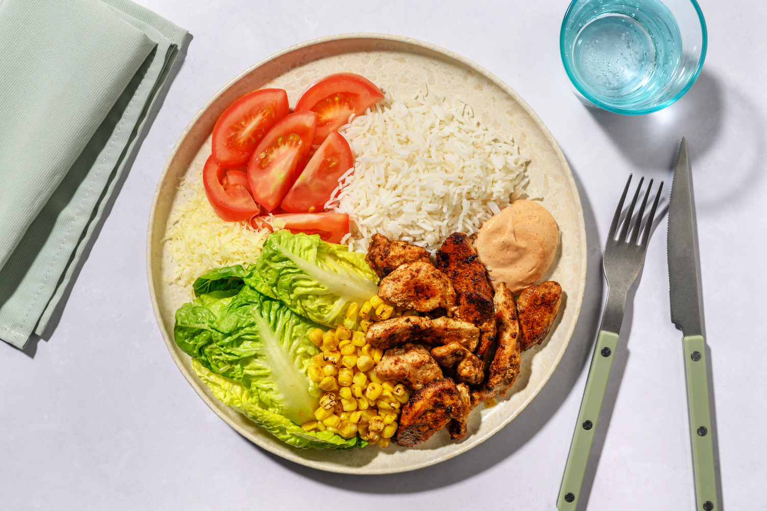 Tex-Mex Halloumi & Veggie Fiesta Plate