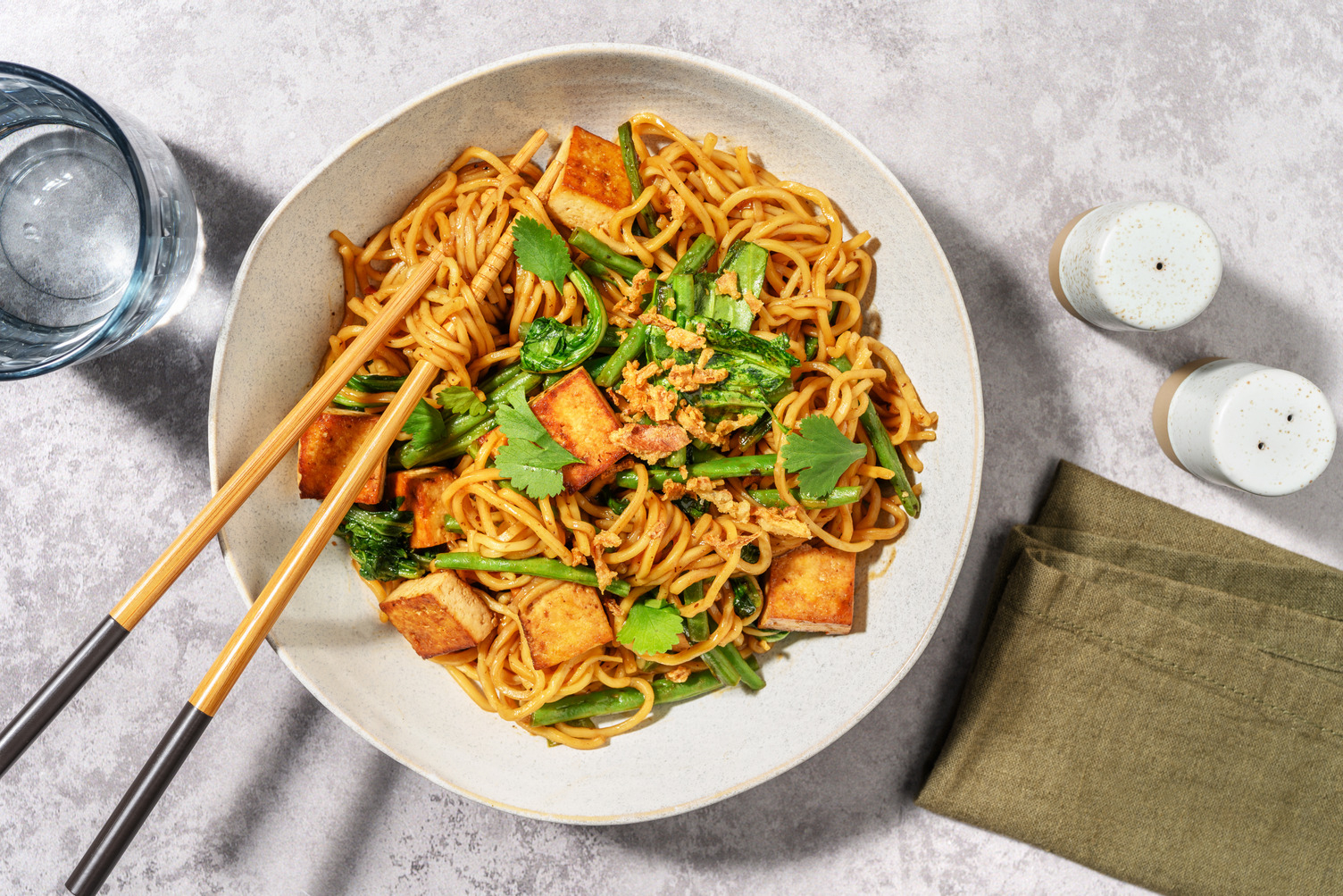 Express Japanese Tofu & Noodle Stir-Fry