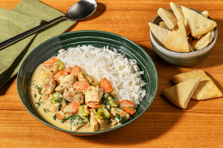 Coconut Chicken, Prawns & Veggie Curry