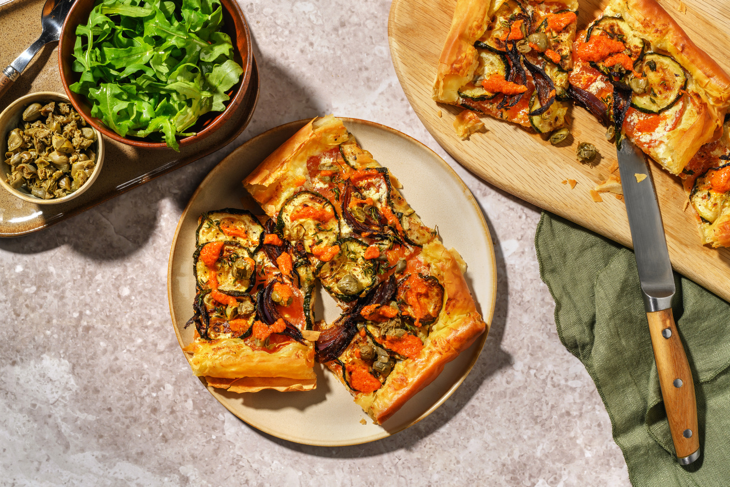 Chorizo, Heirloom Tomato & Cream Cheese Galette