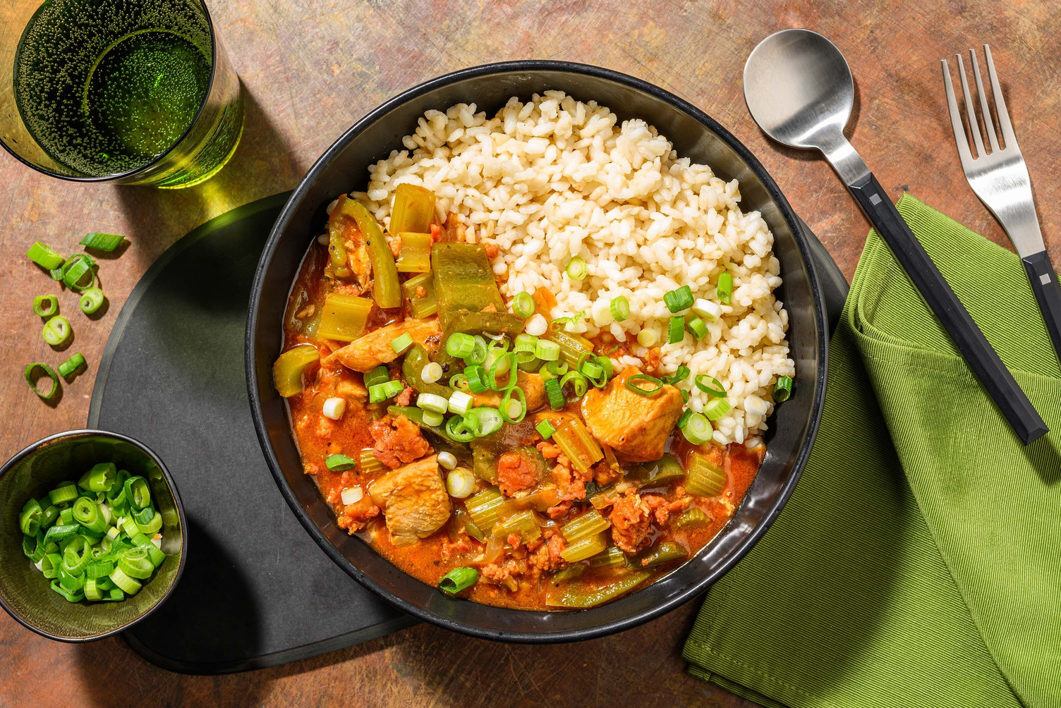 Cajun-Inspired Chicken-and-Sausage Gumbo