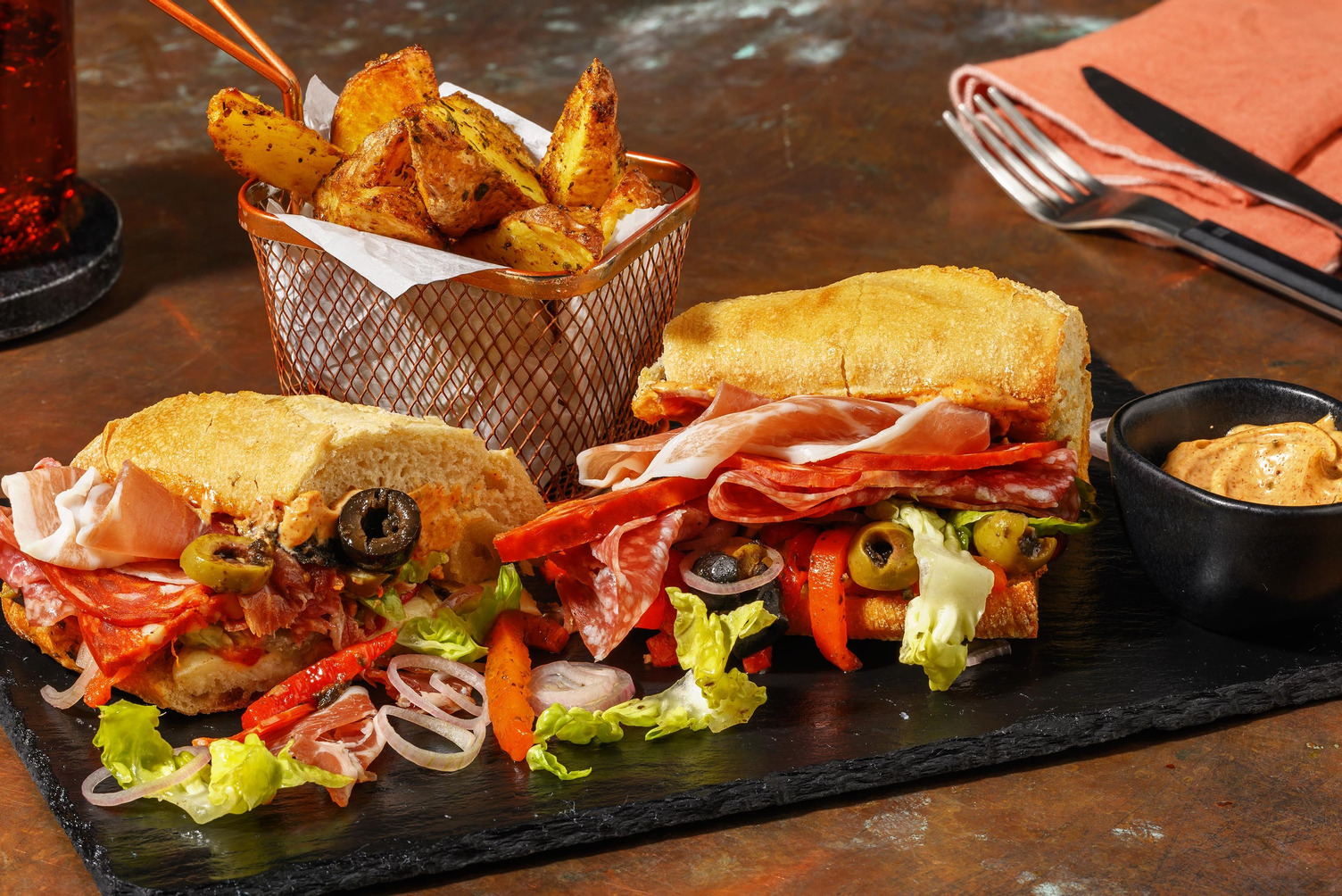 Mardi Gras-Inspired Muffuletta Sammies