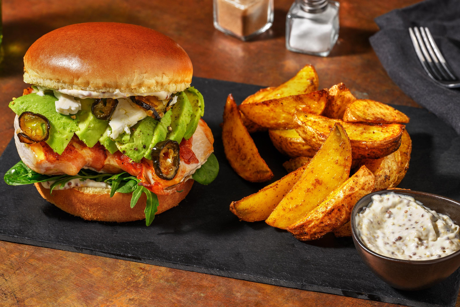 Cowboy-Style Organic Chicken-and-Bacon Burgers