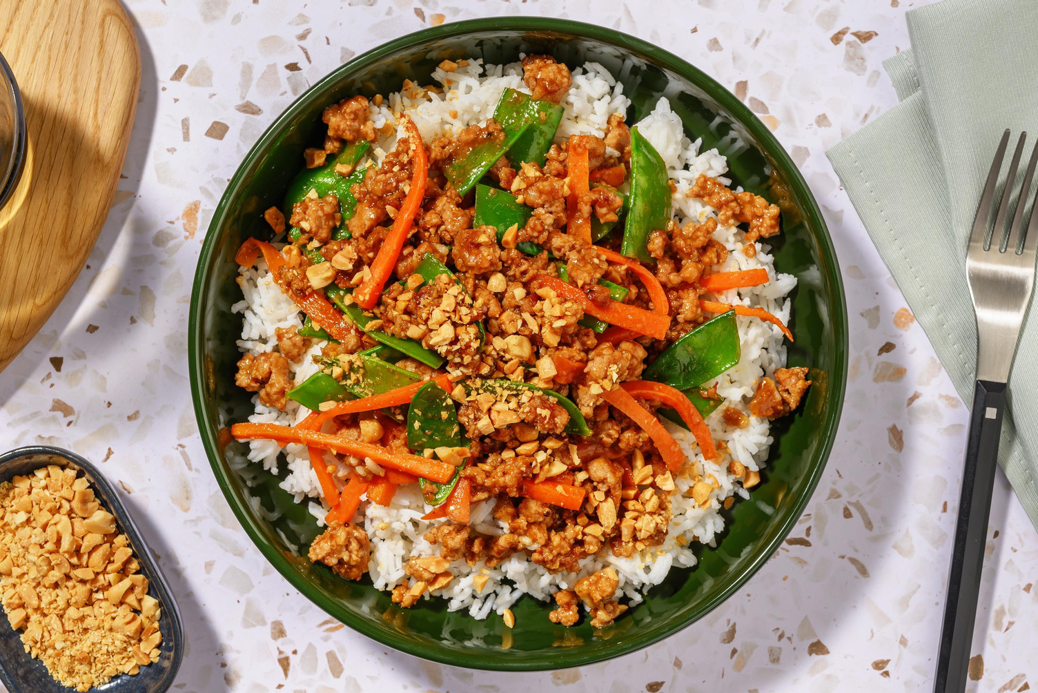 SuperQuick Peanutty Plant-Based Protein Shreds Bowl