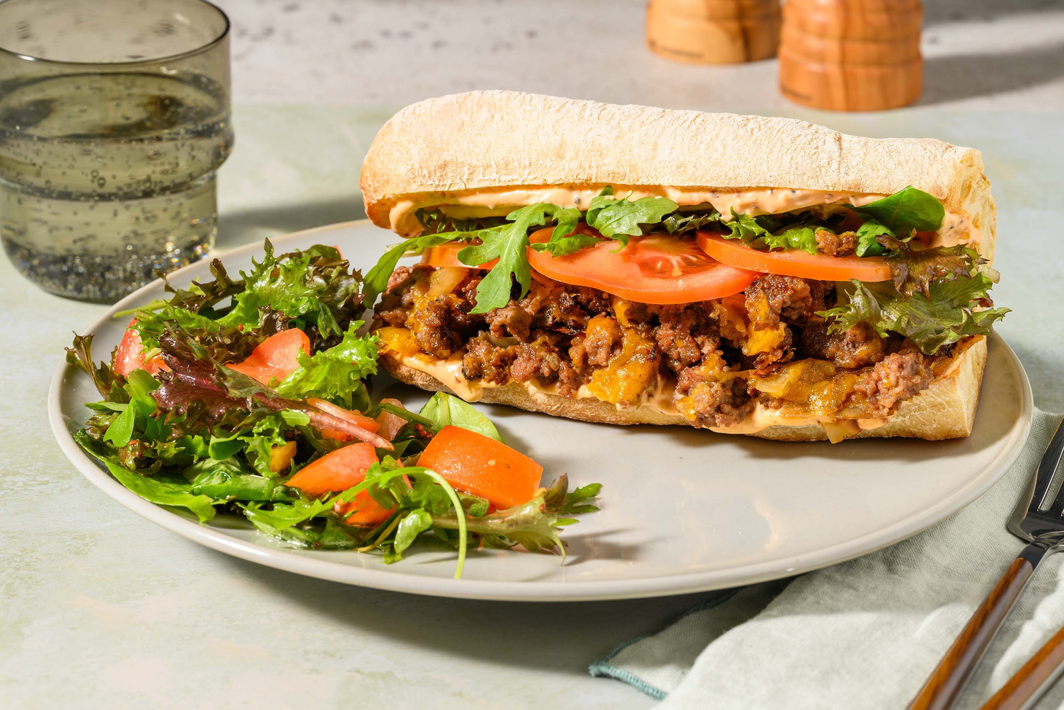 sandwich様4点おまとめページ SuperQuick Cheesy Turkey Sandwiches Recipe | HelloFresh