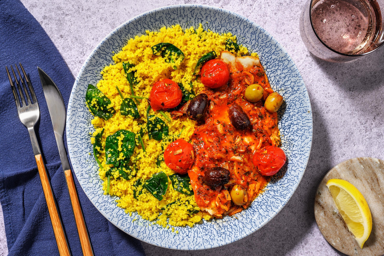 SuperQuick Tomato-and-Olive-Topped Tilapia