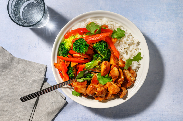 Korean-Style Chicken Bites & Garlic Rice