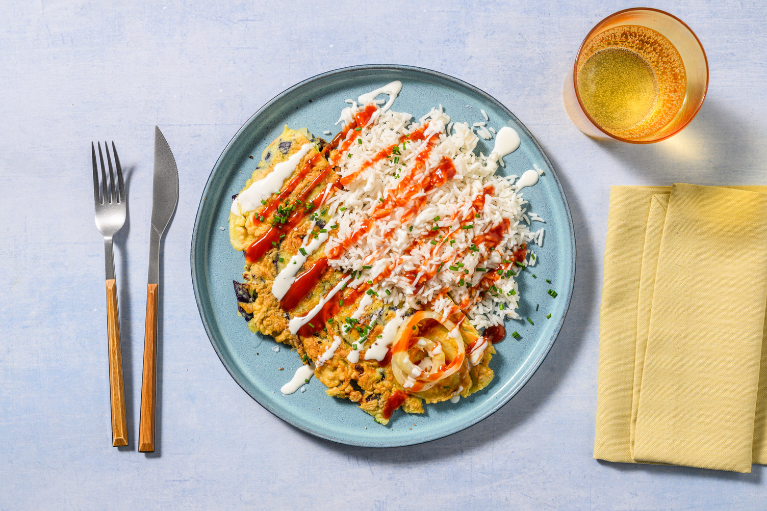SuperQuick Shrimp and Veggie Okonomiyaki