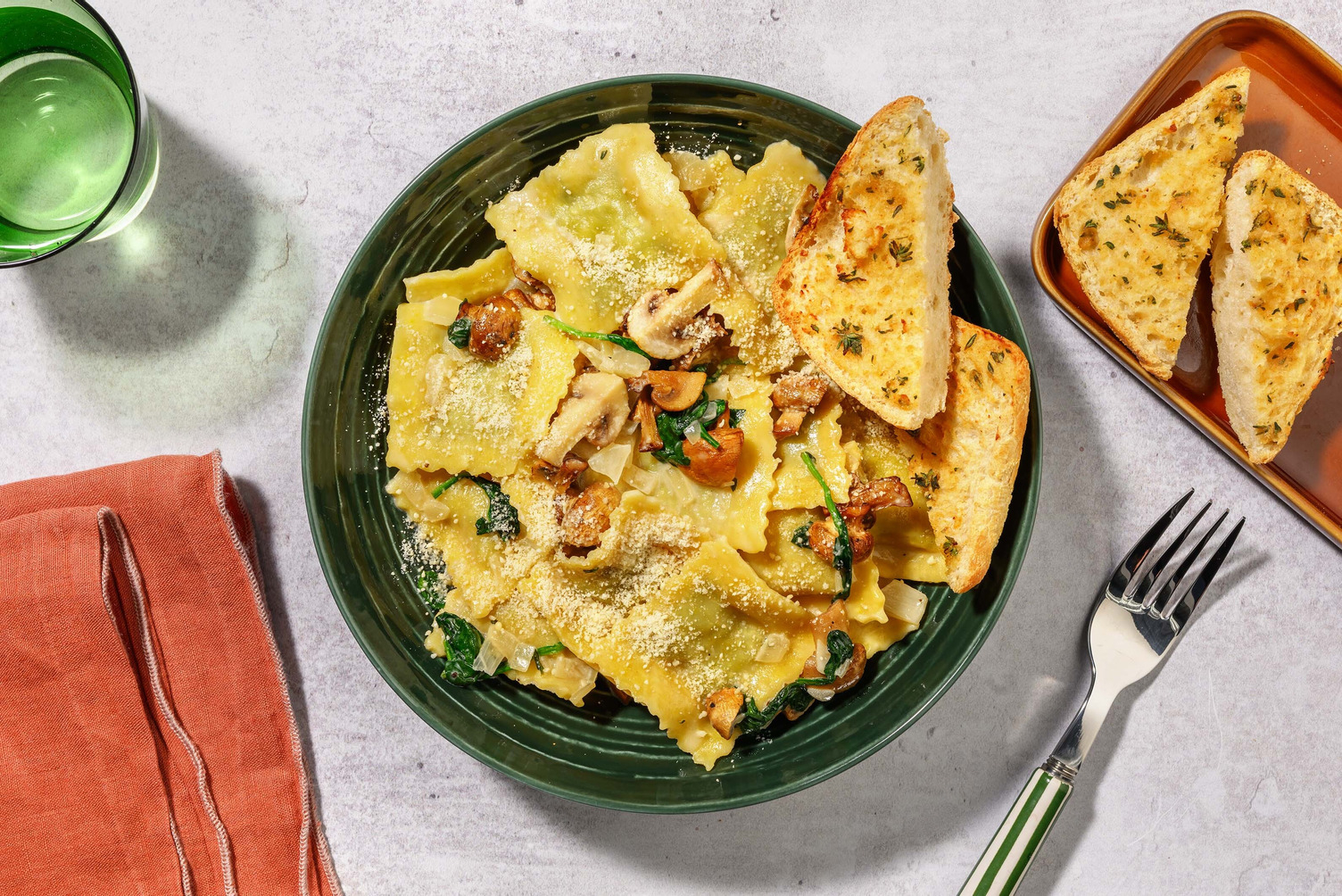 SuperQuick Double Mushroom and Sausage Ravioli