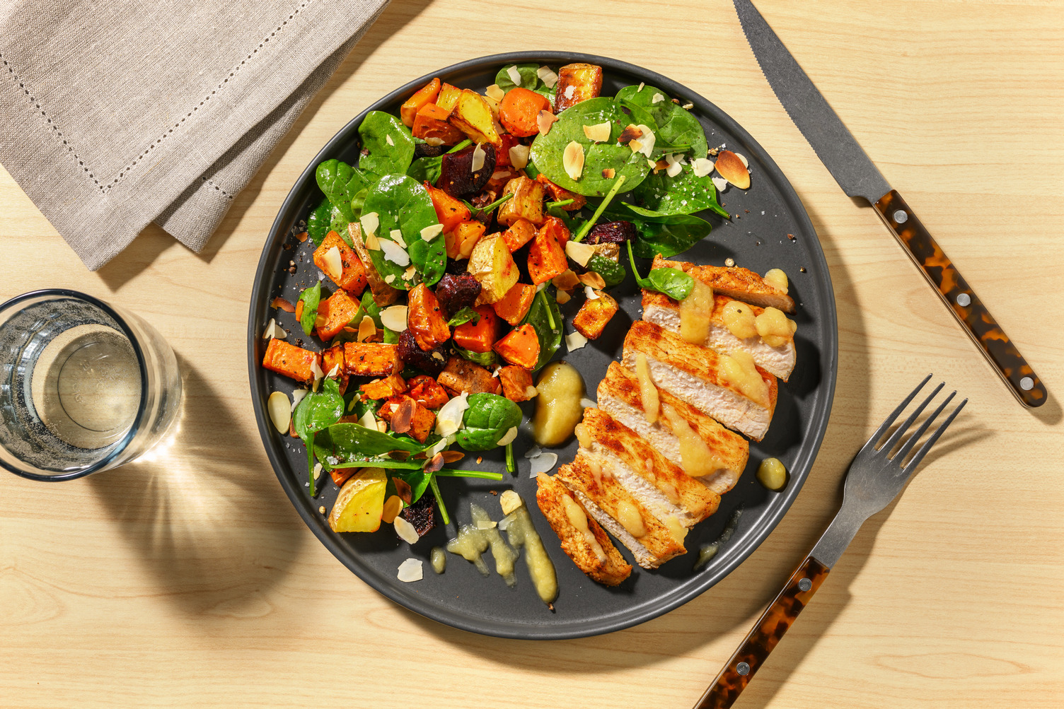 Paprika Double Pork Steak & Apple Sauce