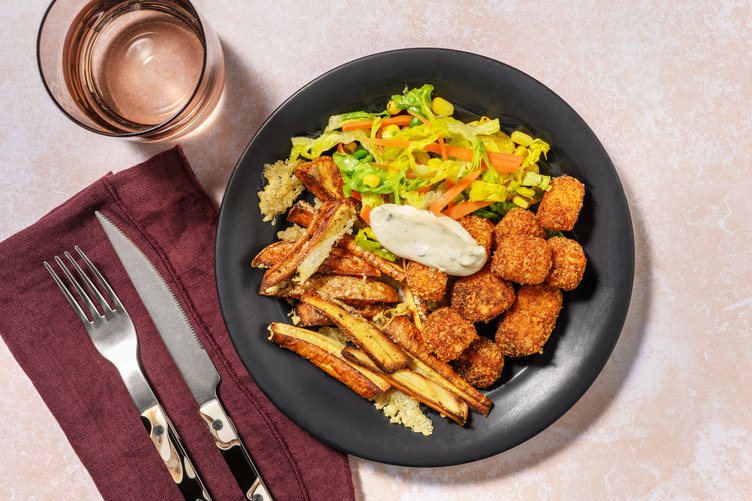 Amerikanska BBQ-kryddade grillostnuggets