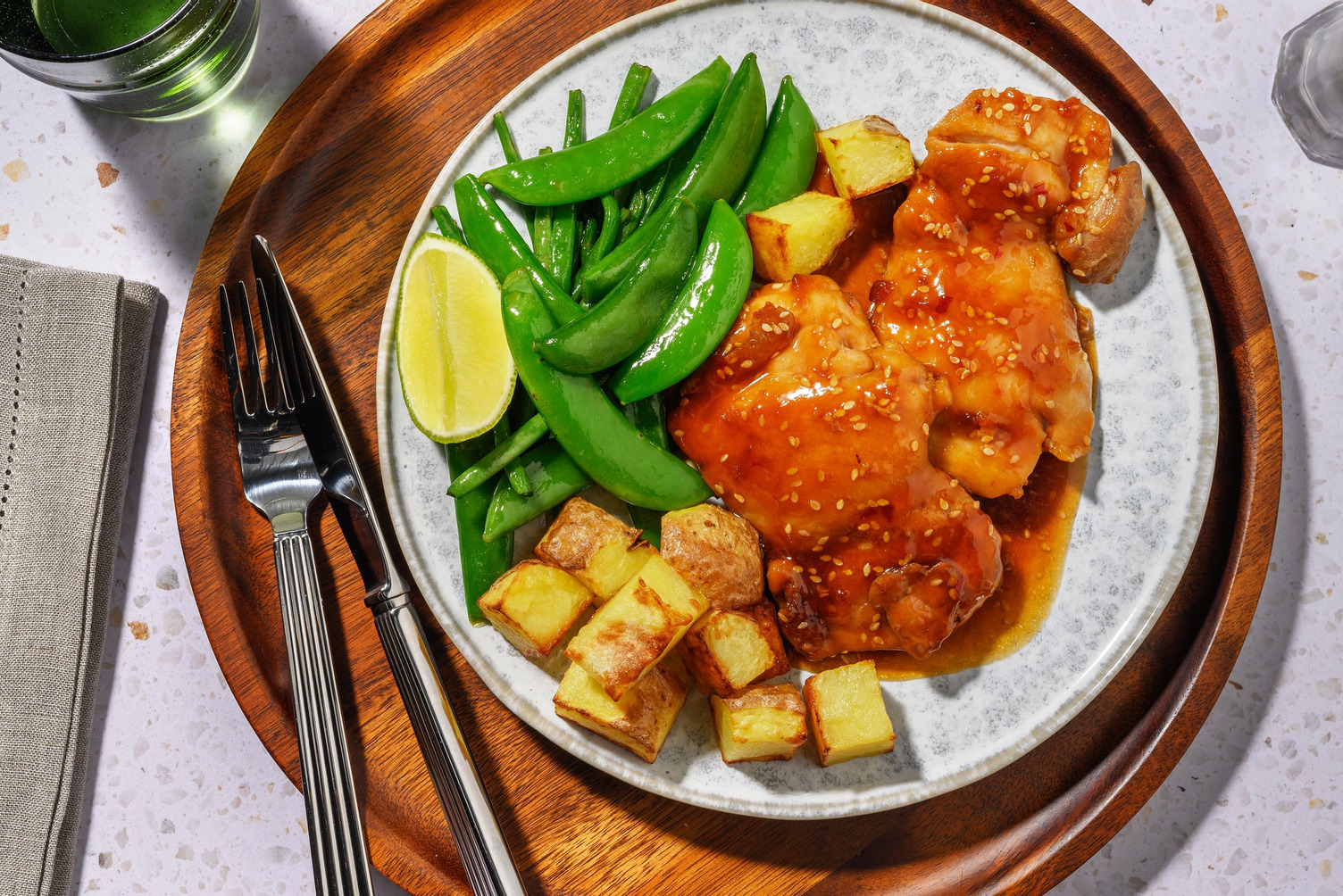 Teriyaki Sesame Glazed Chicken Thighs