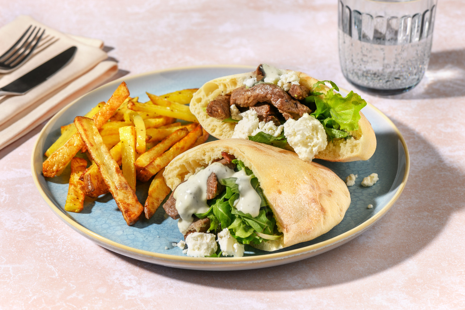 Seared Beef & Fetta Pita Pockets