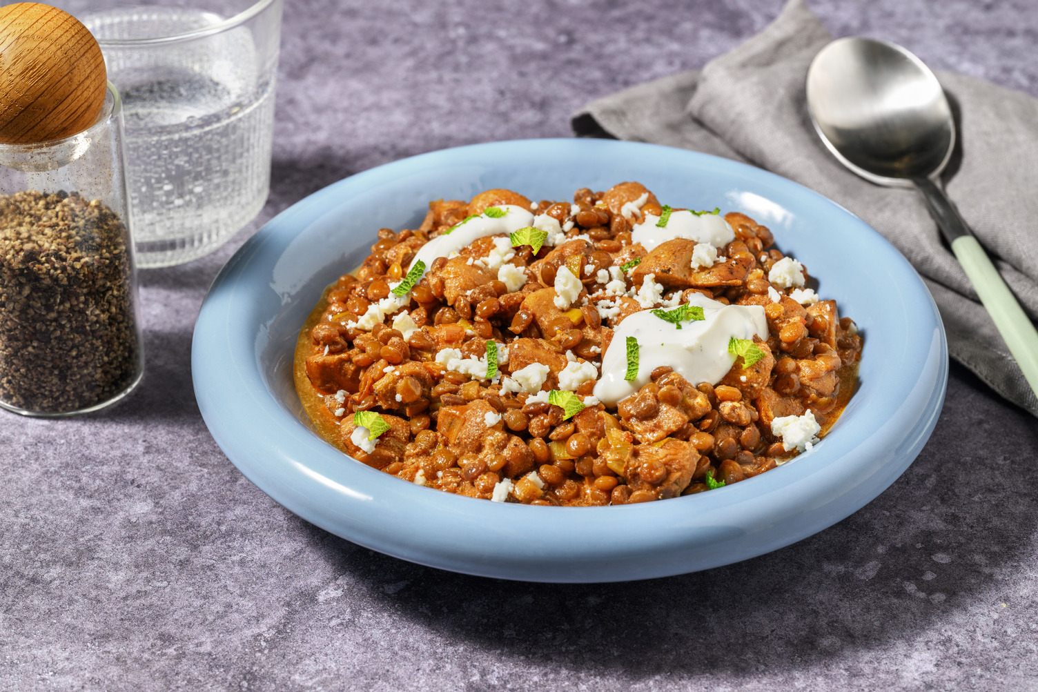 Guiso rápido de lentejas y setas