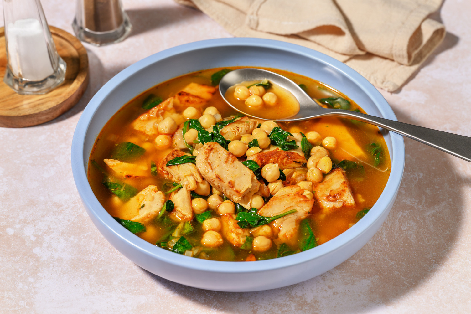 Estofado de garbanzos y heura