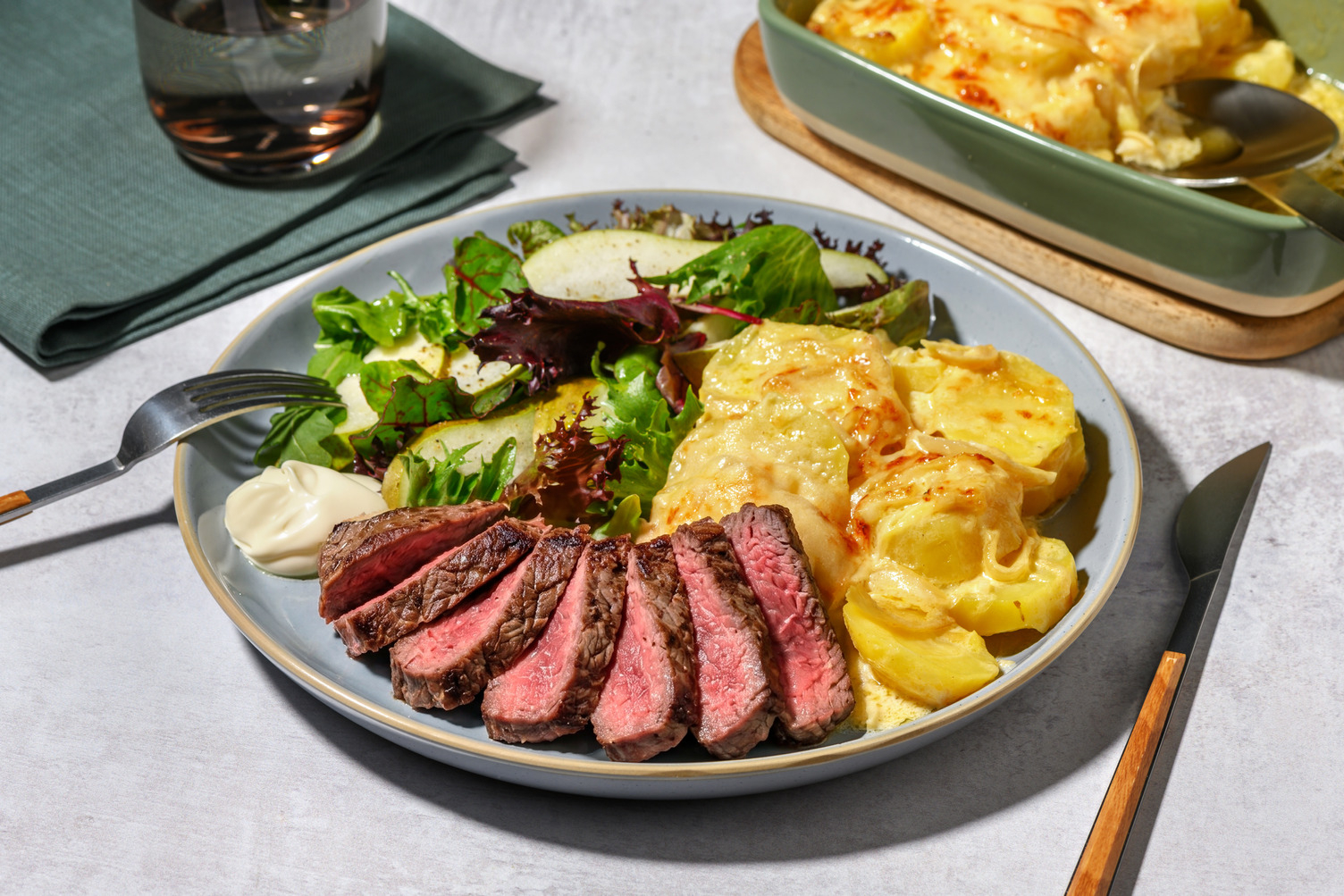 Rump Steak and Caramelised Onion Dauphinoise