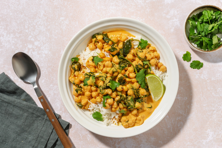 Chana Masala - curry vegano di ceci e spinaci