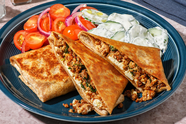 Tyrkisk svine- og kalvekøds-'gözleme'