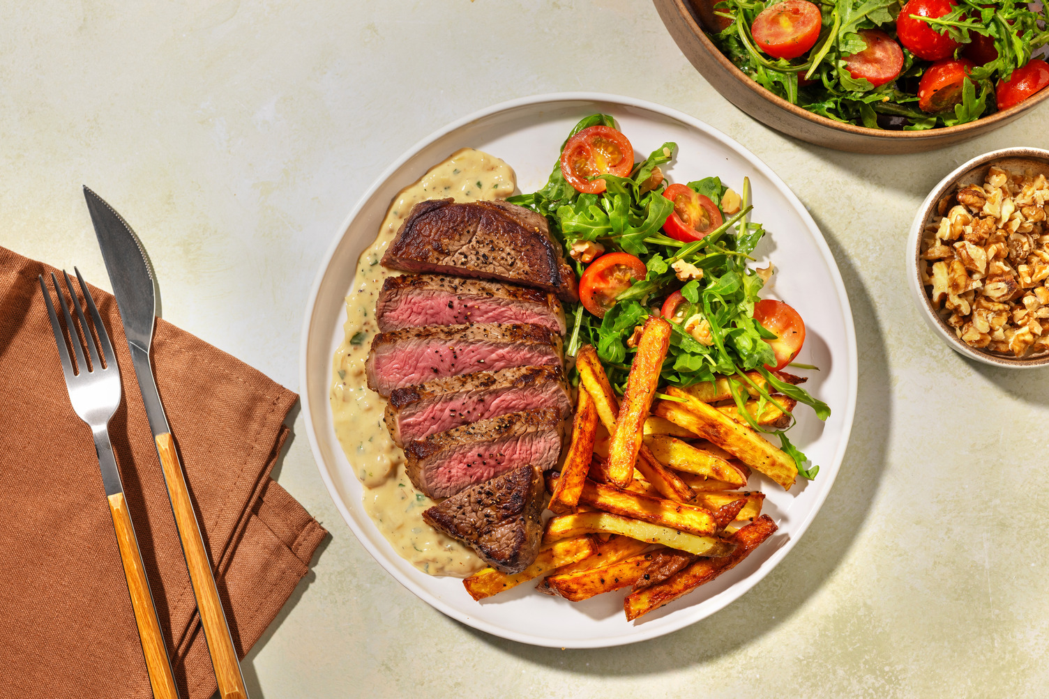 Steak Diane på rumpstek