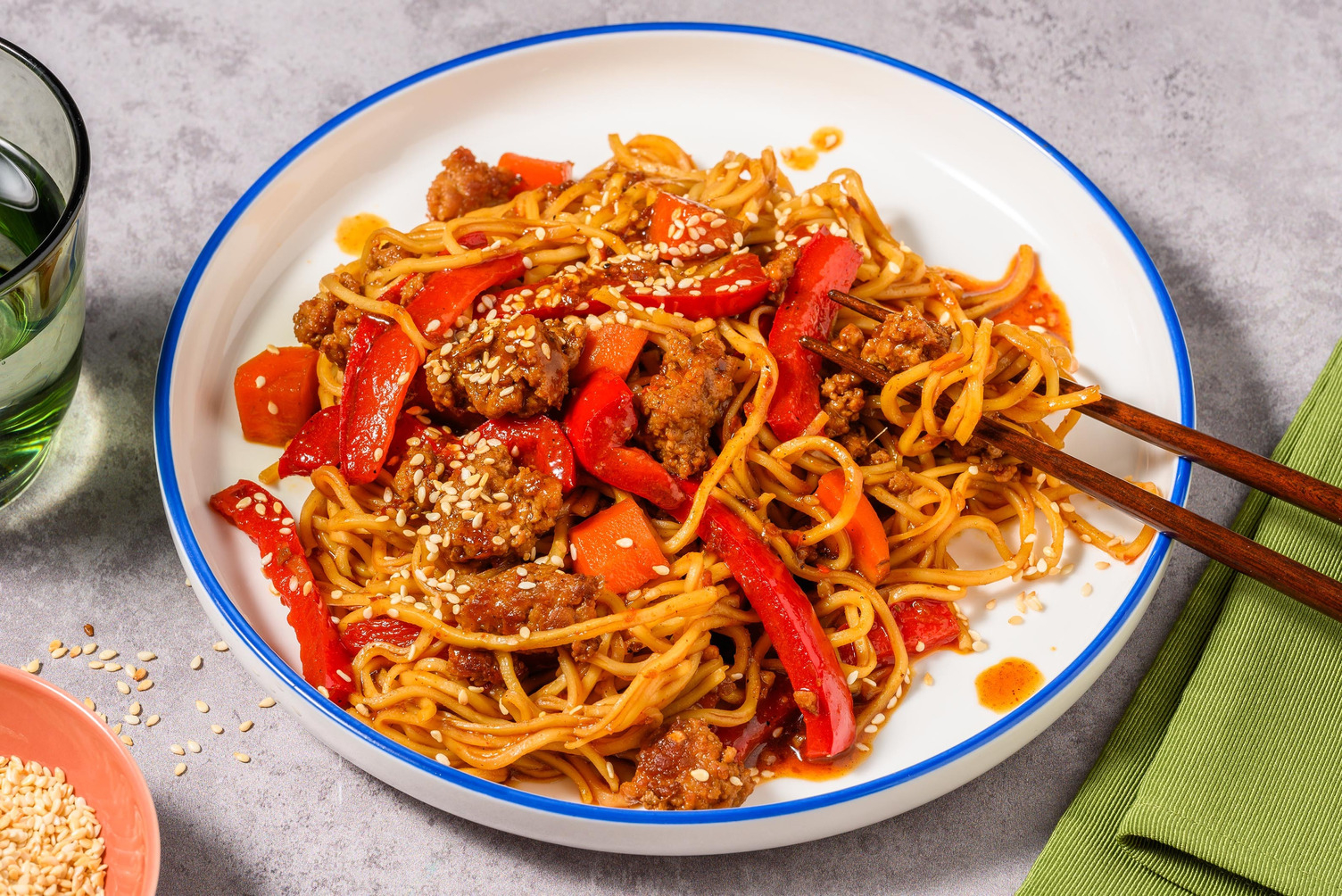 Quick Indonesian Inspired Pork Noodles