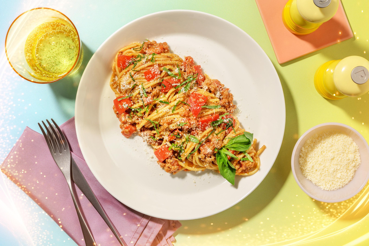 Zonnestraalspaghetti geïnspireerd op Rapunzel