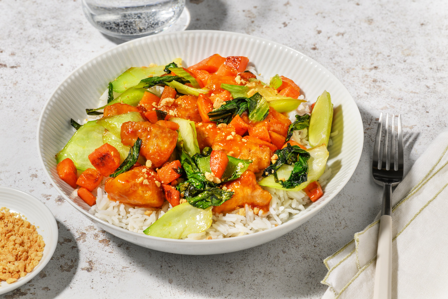 Riso Thai al maiale speziato in salsa agrodolce