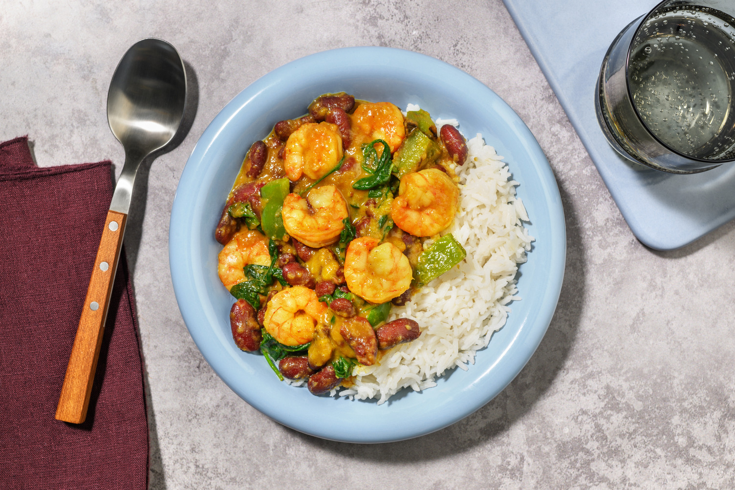 Goan Tonak Inspired Double Prawn and Bean Curry