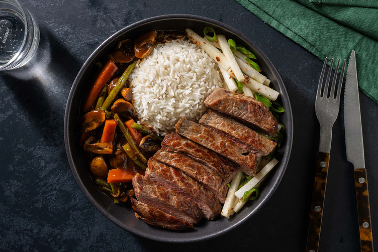 Stek med koreansk ganjang-sås