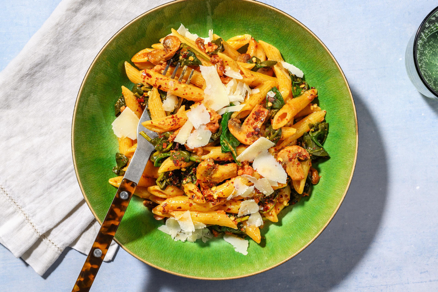 Penne met misochampignons