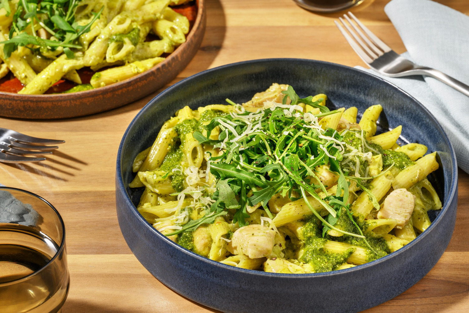 Presto Pesto Chicken and Leek Penne