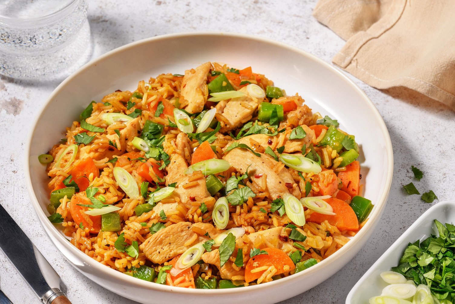 Ecuadoriansk chaulafán – stekt kycklingris