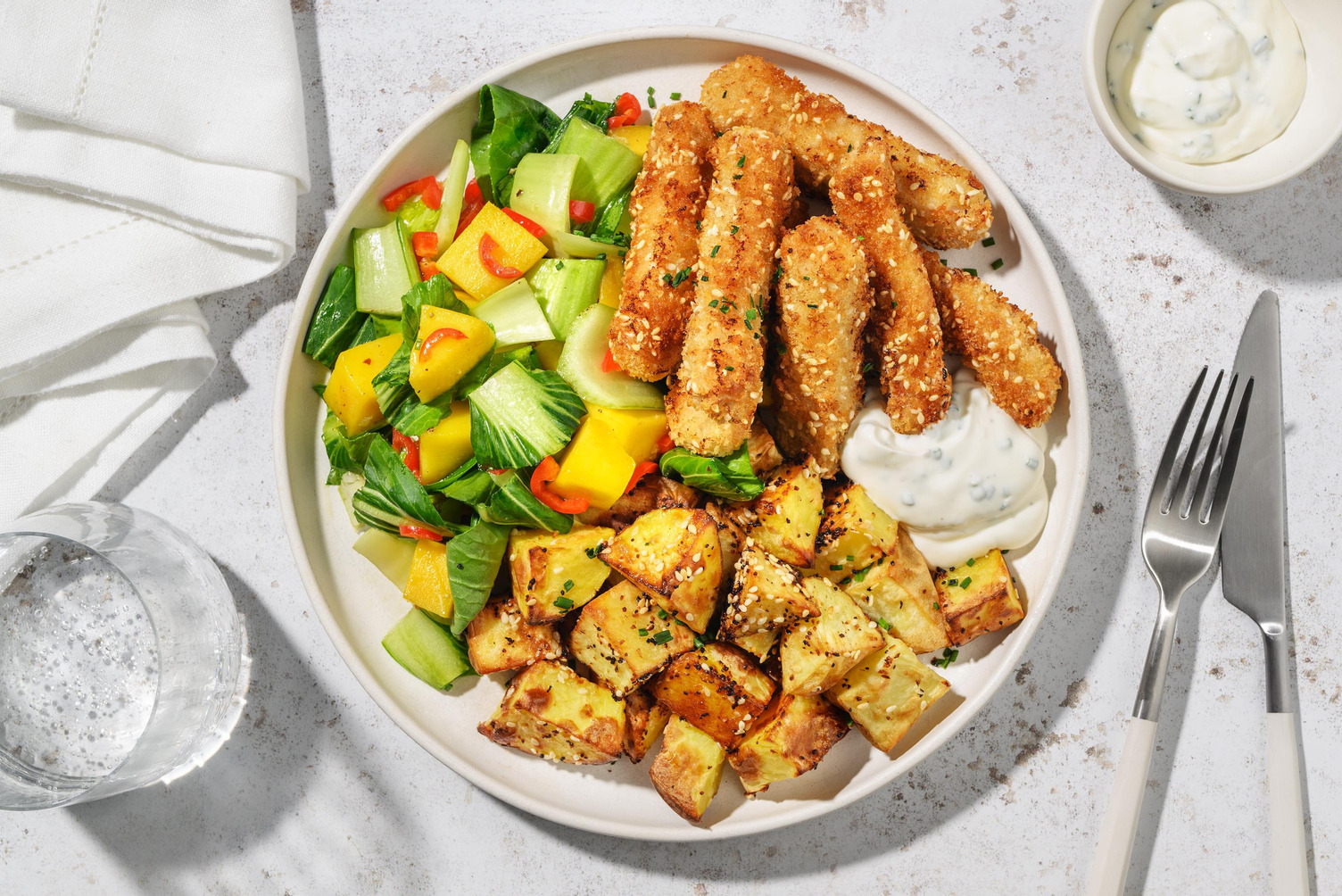 Sesam- och pankopanerad fläskkotlett