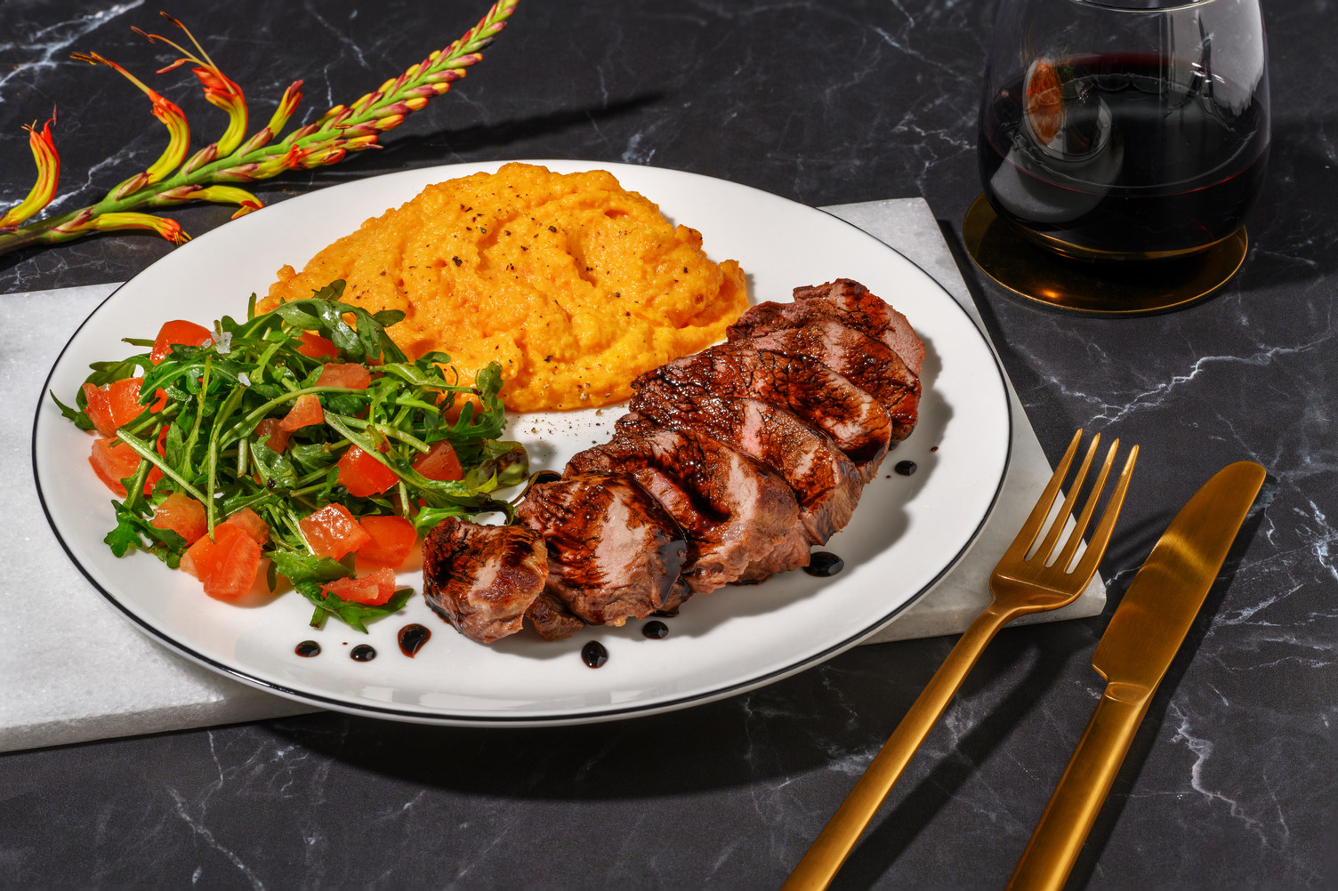 Classic Irish Steak and Balsamic Sauce