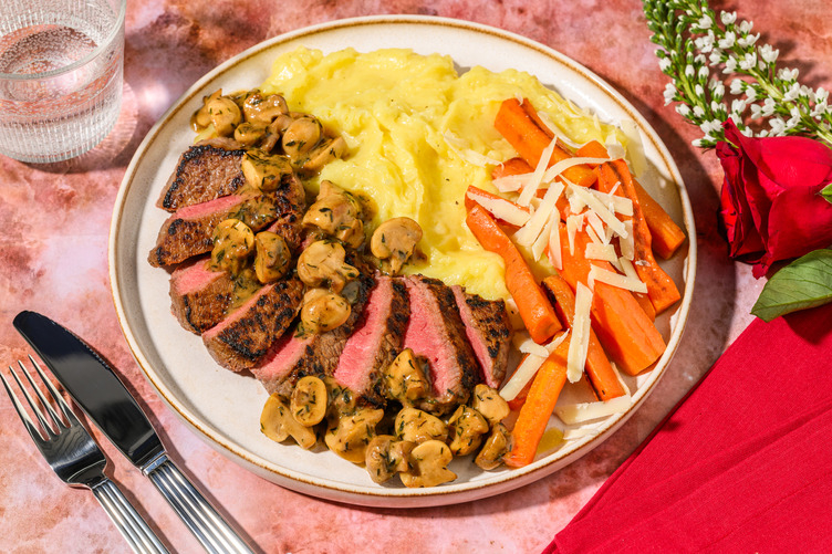 Irish Beef in Truffle Mushroom Sauce