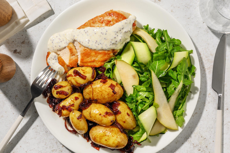 Kylling i kremet sennepssaus