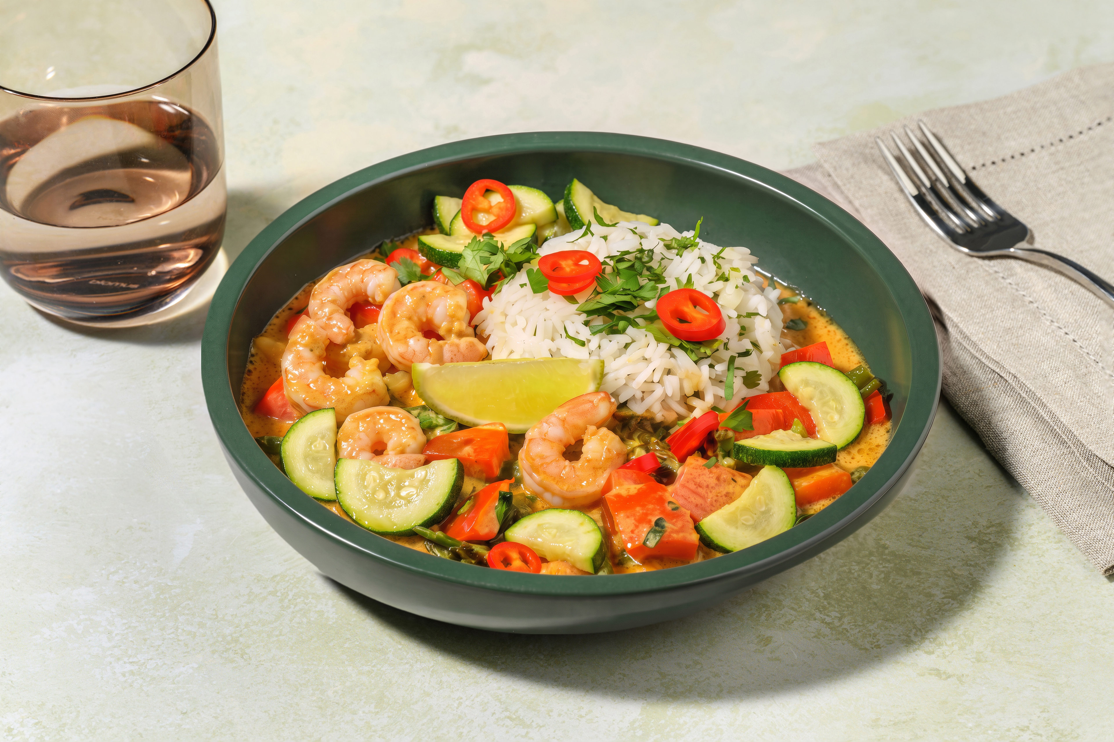 Thai Massaman Veg Curry with Prawns