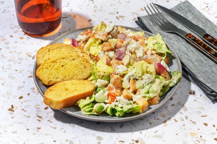Sweet Potato and Pepper Salad with Prawns