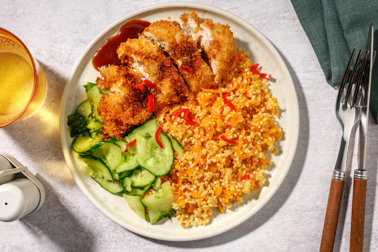 Hähnchen Katsu mit Karottenquinoa