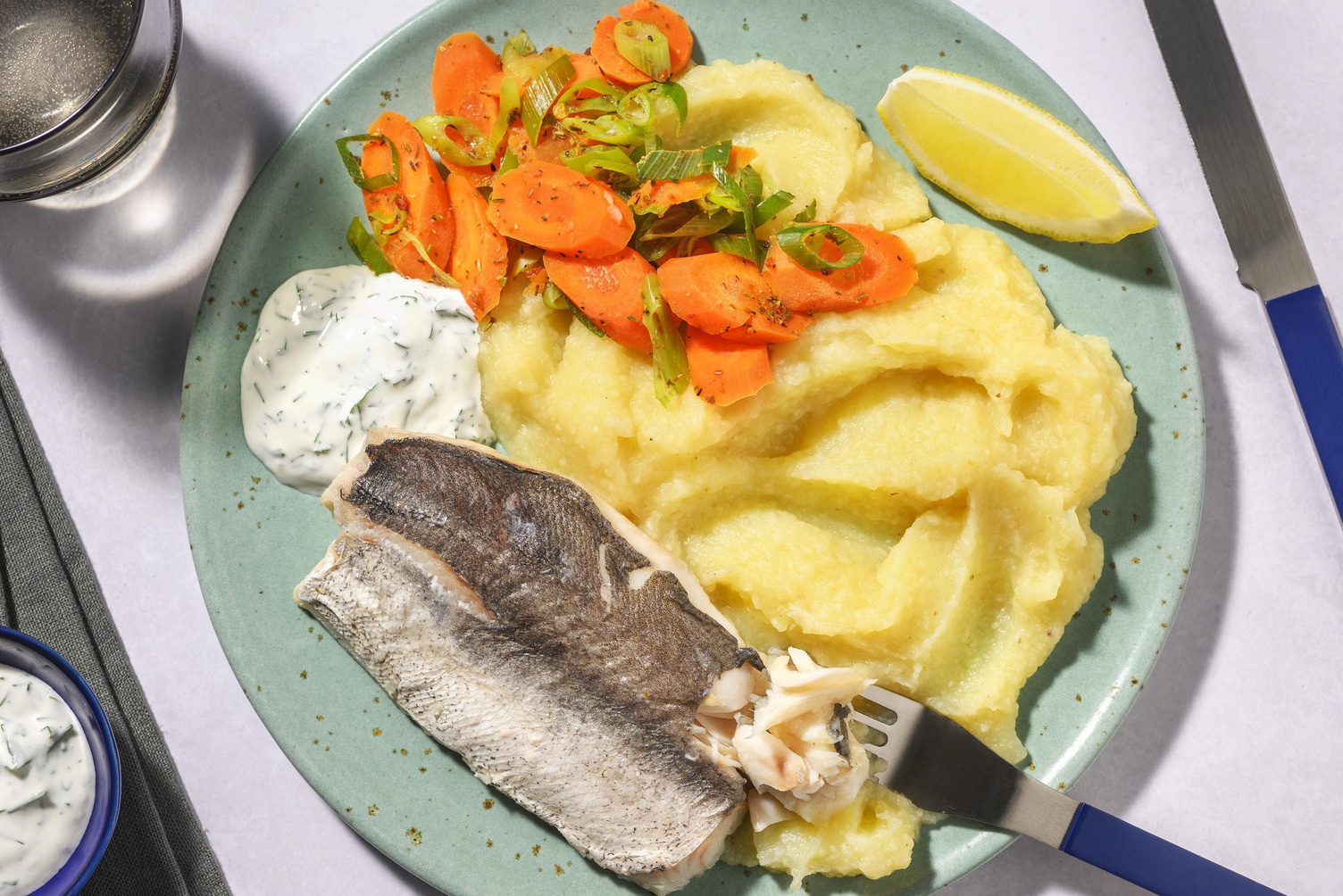 Seehecht mit Kohlrabipüree & Buttermilchsoße
