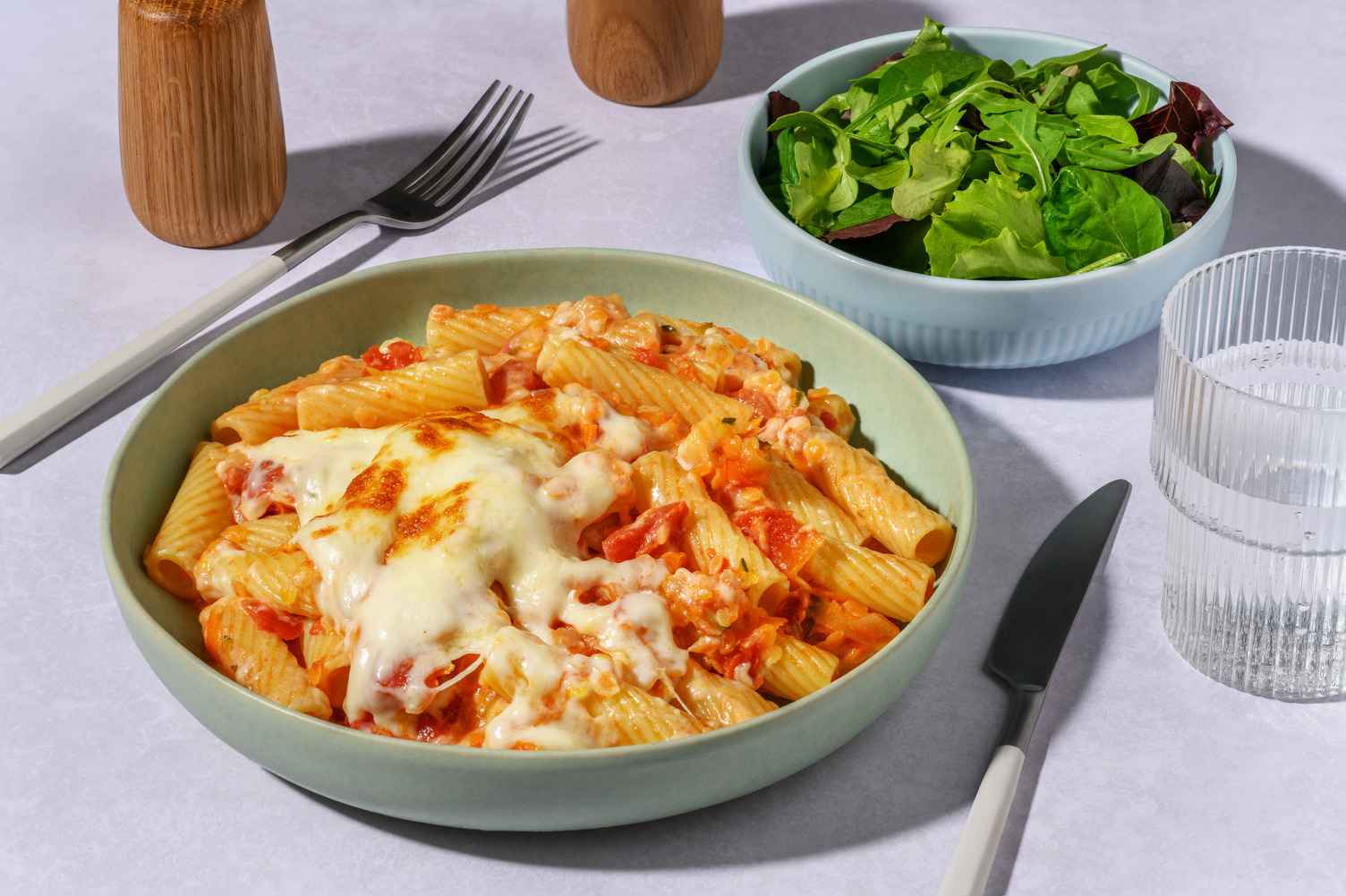 Vegetarisk pastagratäng