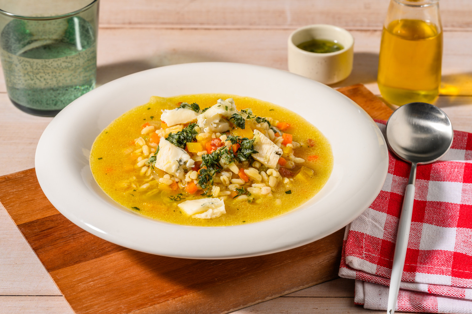 Comfort food - minestra d'orzo, zucca e pancetta