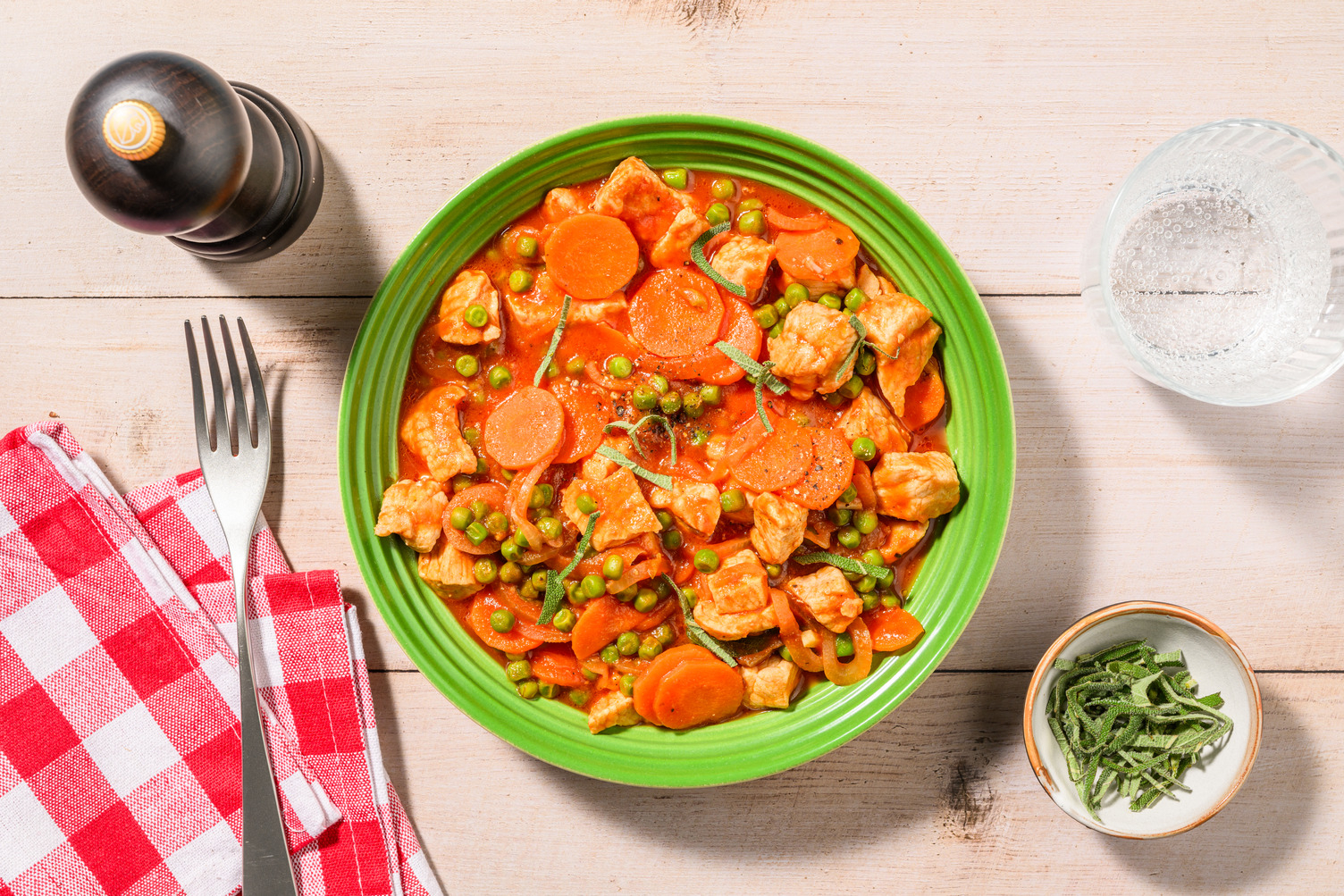 Spezzatino di lonza al sugo di pomodoro