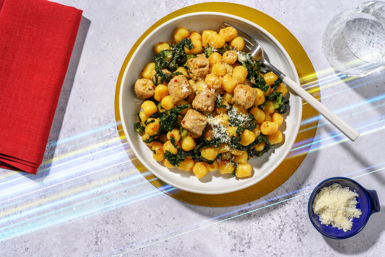 Gnocchetti sprint salsiccia e cavolo nero