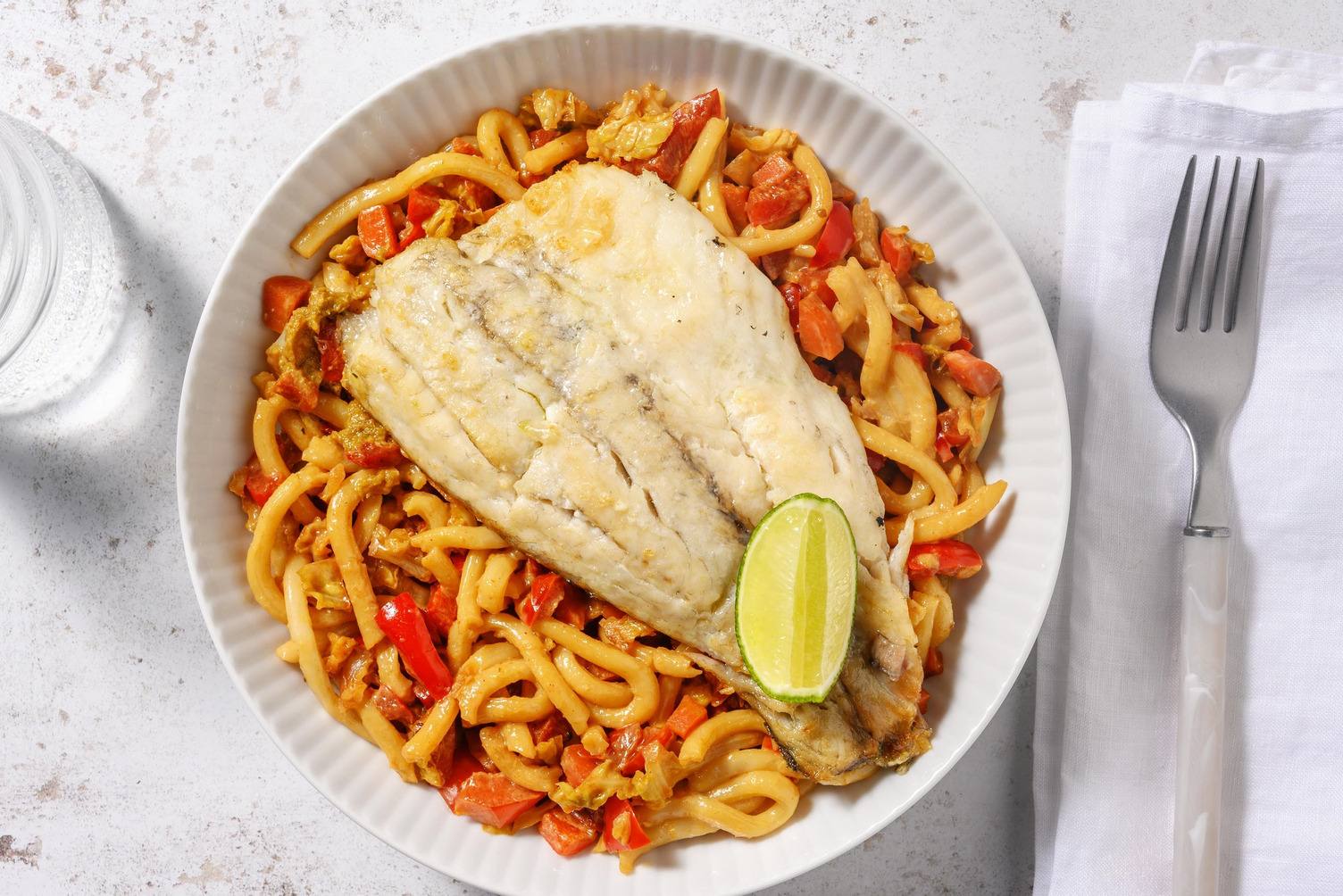 Filet de pangasius en curry & coco crémeux