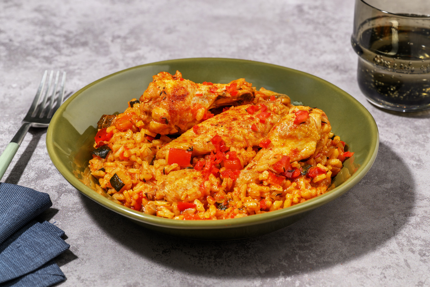 Riso e ali di pollo alla maniera basca