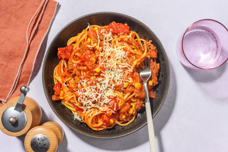 Peri Peri Linguine Turkey Bolognese