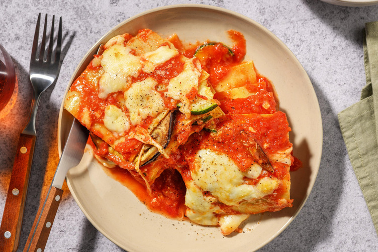 Cheesy veggie lasagna